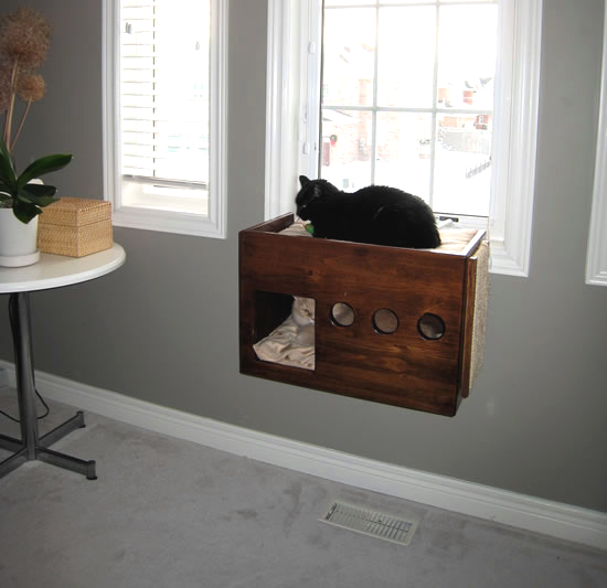 DIY Box Cat Perch - PetDIYs.com
